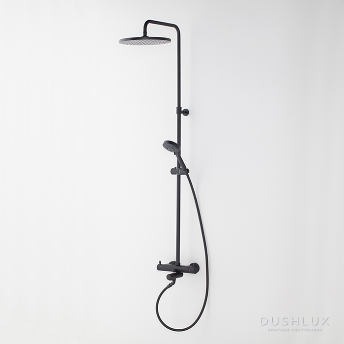 Noken Tec Round Душевой комплект: смеситель термостатический, стойка с ...