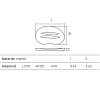 Dea Design Marble Мыльница настольная, 21x13.2хh1.8см., из мрамора, цвет: Statuario White