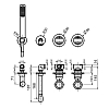 Webert Opera Смеситель для ванны, цвет: розовое золото