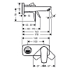 Hansgrohe Talis E Смеситель для раковины, встраиваемый, излив 165мм, внешняя часть, цвет: хром
