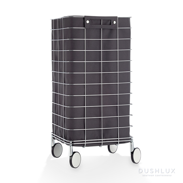 Фото Decor Walther WR 1 Корзина для белья 35x35x75см, цвет: хром/антрацит