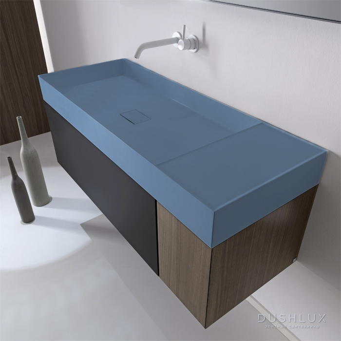 Falper Quattro.Zero Раковина 100x45x12 см, без отв., накладная, цвет ...