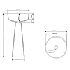 Dea Design Раковина 42.5x85см., напольная, без отв., цвет: brown copper
