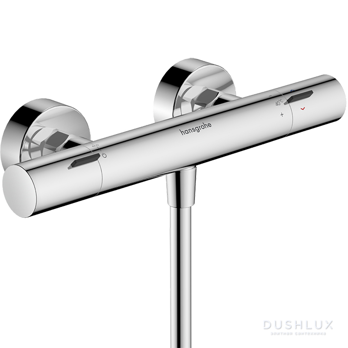 Фото Hansgrohe Ecostat Смеситель для душа, термостатический, настенный, с ограничителем температуры, цвет: хром
