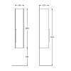 Kerama Marazzi Elegance Пенал 135см., подвесной, цвет: жемчужный лён