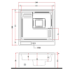 Gruppo Treesse Phantom Минибассейн 235x235x98см., комплектация SP1, г/м+ нагреватель, фиотр-картридж, хромо-я 2, внешняя панель VTR белая , цвет: белый