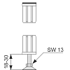 TECE Ножка с торцевым элементом