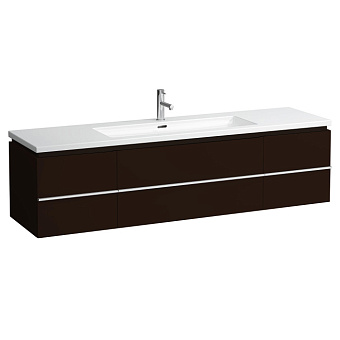 Laufen Palace Тумба подвесная 180x48см, с раковиной, мультиколор, цвет: 37 темно-коричневый