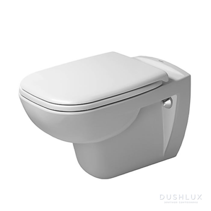 Фото Duravit D-Code Унитаз 35.5x54.5см., подвесной, с сиденьем микролифт, цвет: белый глянцевый