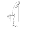Grohe Tempesta 100 Душевой гарнитур, 2 вида струй, цвет: хром