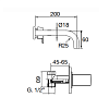 Maier Cylinder Смеситель для раковины, на 3 отв., настенный, с донным клапаном, цвет: хром