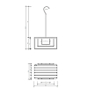 Decor Walther DW 226 Корзина универсальная 18.5x12.5x35см для душа, подвесная, цвет: черный матовый