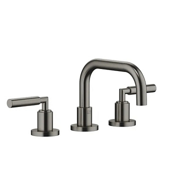 Dornbracht Tara Смеситель для раковины, на 3 отв., с донным клапаном, цвет: Dark Platinum сатинированная