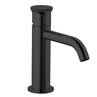Emmevi Filobrass Смеситель для раковины, на 1 отверстие, с донным клапаном click-clack, цвет: черный матовый