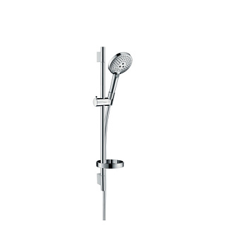 Hansgrohe Raindance Select S Душевой набор: штанга 650mm, ручной душ 120, 3jet (Rain, RainAir, WhirlAir), EcoSmart, мыльница, шланг, цвет: хром