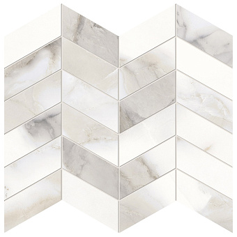 Provenza Unique Marble Керамогранит 30x30x0.95см, глазурованный, универсальная, цвет: Mosaico Arrows Calacatta Regale Lappato