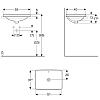 Geberit VariForm Раковина 55x40см., встраиваемая, без отв., цвет: белый