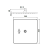 Treemme Shower and Thermostatic Верхний душ 26.5x26.5см, потолочный, 1 режим, цвет: состаренное золото