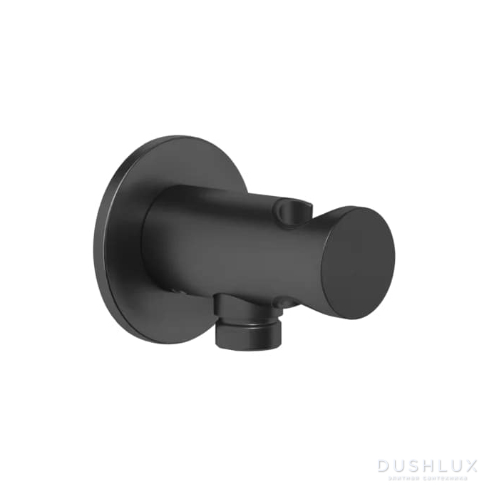Фото Gessi Ingranaggio Держатель для душевой лейки с выводом воды, цвет: Black XL
