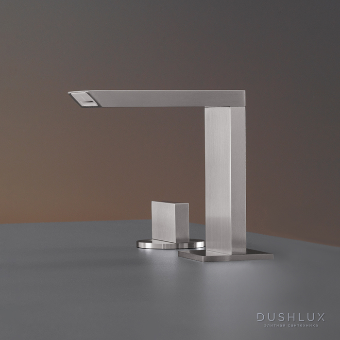 Фото CEA Design BAR Смеситель для раковины, 2 отв., прогрессивный, цвет: нержавеющая сталь