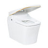 SensPa Tankless Электронный унитаз 41x70x54см, напольный, TCB-9100GA, цвет: белый/золото