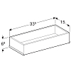 Geberit Acanto Вставка для ящика 15x6.9x33.3см., подвесная, цвет: дуб Мистик