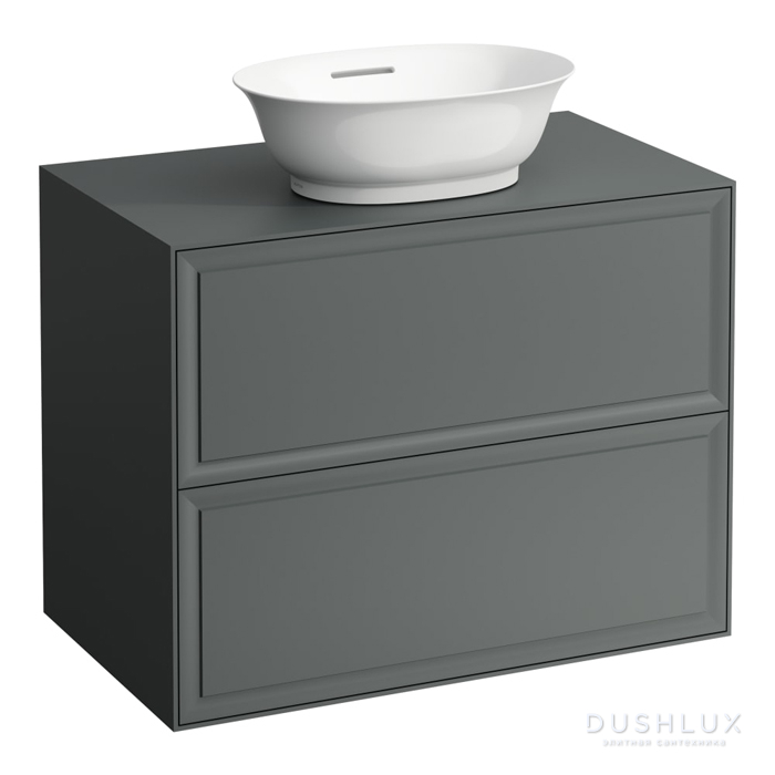 Фото Laufen New Classic Тумба с раковиной, 77.5x45.5x60см, подвесной, 2 ящика, цвет: серый