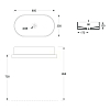 Alice Hide Stadium Раковина 65x35х12см., накладная, без отв., цвет: белый глянцевый