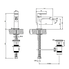 Gessi Emporio Via manzoni Смеситель для биде, на 1 отв, с донным клапаном, цвет: Finox Brushed Nickel