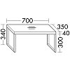 Burgbad Coco Скамья 70x35x34 см, напольная, цвет: дуб натуральный