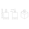 Decor Walther Cube DW 475 Дозатор для мыла, настольный, цвет: черный матовый