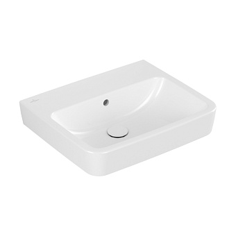 Villeroy&Boch O.novo раковина 55x46x17.5см., без отв., подвесная, с переливом, цвет: альпийский белый