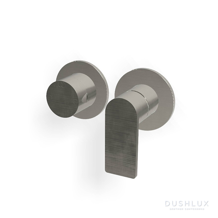 Фото Treemme 3.6mm Смеситель для душа с переключателем на 2 выхода, встраиваемый, цвет: нержавеющая сталь
