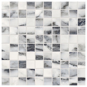 Provenza Unique Marble Керамогранит 30x30x0.95см, глазурованный, универсальная, цвет: Mosaico Bianco Siena Silktech