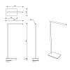 Decor Walther Straight 1 Полотенцедержатель 38xh80см, напольный, цвет: хром