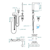 THG ICON-X TITANE A MANETTES Смеситель для раковины, 2 отв., электронный, цвет: полированное золото