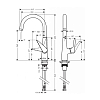 Hansgrohe Talis S  M51 Кухонный смеситель, на 1 отв, однорычажный, с поворотным изливом 203мм, h262, 1jet, цвет: хром