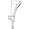 Hansgrohe Croma Select E 1jet/Port Ручной душ с держателем, цвет: хром