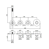 Paffoni Modular Box Смеситель для душа, термостатический, встраиваемый, на 2 выхода, с ручным душем, цвет: Белый матовый