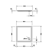 Duravit Starck Slimline Поддон акриловый квадратный 90x90х4.5см, d:9см., цвет: белый
