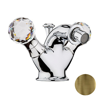 Webert Karenina Смеситель для биде, цвет: бронза/кристаллы Swarovski