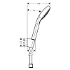 Hansgrohe Croma Select S Душевой набор: ручной душ 110, 3jet (Rain, IntenseRain, Turbo Rain), держатель, шланг 1,25м, цвет: белый/хром