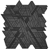 Sergio Savino Meteorite Decorato Микромозаика 28.2х28.6см, настенная, цвет: Nero Africa